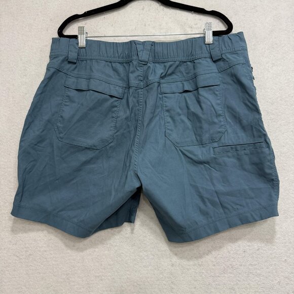 Duluth Trading Co Shorts Womens 16 Blue Cargo 7.5 Inseam Nylon Stretch Hiking - Picture 6 of 10